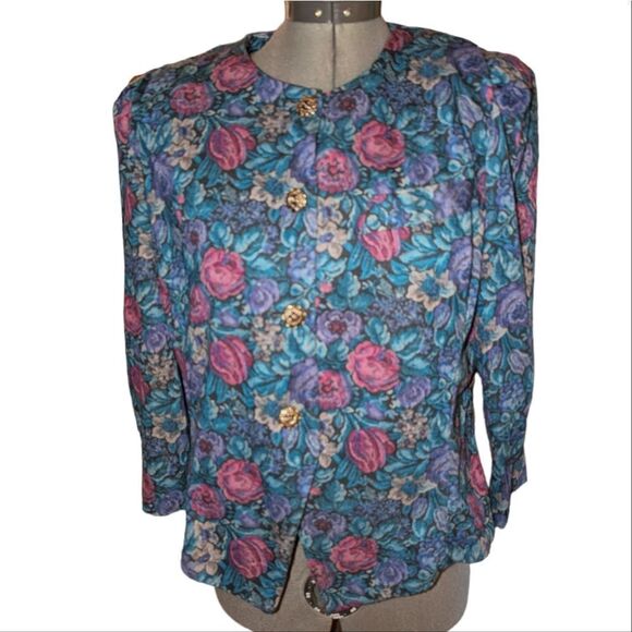 ‎Vintage Stuart Alan Floral print jacket - Picture 1 of 7